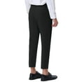 thumbnail image 3 of INSPIRE CHIC Men's Cropped Dress Business Pants Straight Fit Flat Front Suit Trousers 28 Black, 3 of 7