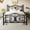 Black, variant on Queen Size Bed Frame, Metal Platform Bed Frame with Butterfly Pattern Design Headboard & Footboard, Sturdy Slat Support, No Box Spring Needed, White