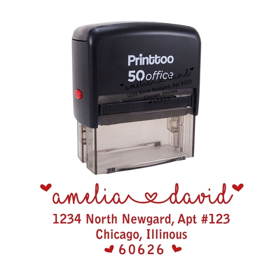 Printtoo Self Inking Dater Stamp With Received Initial Text Office Stationery Date Rubber Stamp-Blue