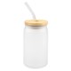 thumbnail image 1 of Vaso de cristal transparente con tapa de 16 oz personalizado: una gran elección para quienes desean dar un toque personal a sus bebidas., 1 of 6