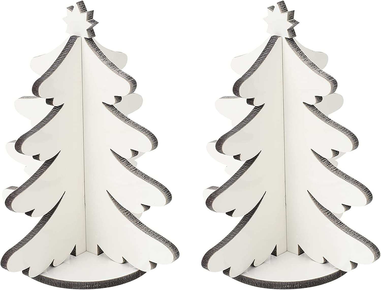 Unfinished Wood Christmas Tree Blank Mini Miniature Trees Xmas Tabletop Decorations for Arts