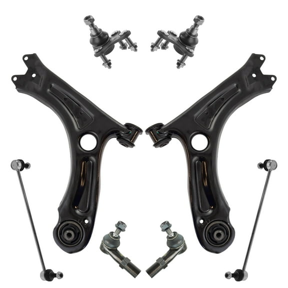 TRQ Steering Suspension Kit Control Arms Ball Joints Sway Links Tie Rods for VW PSA64951