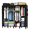 Black, variant on Pshun Righ Portable Closet Wardrobe, 67 Inch Storage Organizer with 4 Hanging Rods and Shelves, Black