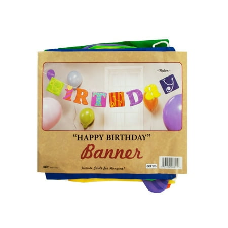 fabric happy birthday banner