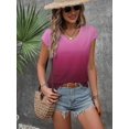 thumbnail image 2 of Weardear Women's V Neck T Shirts Eyelet Tank Top Cap Sleeve Summer Casual Blouses, S-XXL, 2 of 5