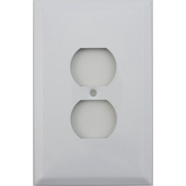Over Sized Jumbo Smooth White One Gang Duplex Outlet Wall Plate Walmart Com Walmart Com