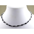 thumbnail image 5 of Healing Crystal Hematite Necklace for Men, Women, Stylish Twist Beaded Necklace, Healing Body, Versatile Fashion Jewelry, Black, 17 Inches, 5 of 5