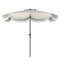 9FT Patio Umbrella, UPF 30 Outdoor Market Umbrella with Crank & Tilt - Light Gray