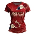 thumbnail image 4 of MAIHAN Usa 250th Anniversary T-Shirt Women 4th Of July Shirt Plus Size American Flag Shirts Summer T Shirt American Birthday Shirts Tops, 4 of 6