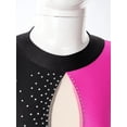 thumbnail image 5 of Zaldita Kids Girls Gymnastics Leotard Long Sleeve Shiny Rhinestone Dance Bodysuit One Piece Athletic Rose 10, 5 of 7