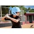 Champro Rise Pro Girls Softball Batting Helmet with Face Guard, Columbia Blue, Junior