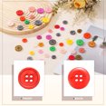 thumbnail image 5 of Uxcell 50pcs Sewing Button 18mm 4 Holes Resin Round Crafting Buttons, Red, 5 of 6