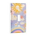 thumbnail image 2 of Yayeee Toggle Light Switch Wall Plate 1-Gang 4.5"x2.7" Home Decorative Outlet Cover, Purple Clouds, 2 of 7