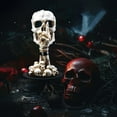 thumbnail image 5 of 100Fens Halloween Decorations The Don't Talk Skull Look Candlesticks Horror Tabletop Decorations Props Resin Ornaments Candle Stand Fall&nbsp;Decor, 5 of 6