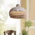 thumbnail image 3 of Arturesthome 1 Light Rattan Pendant Lights Fixture Ceiling Hanging Lights Chandelier Woven Pendant Lamp Shade for Dining Room, 3 of 11