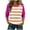 Hot Pink, variant on RRMuAzgs Womens Striped Sweaters Long Sleeve Color Block Casual Loose Sweatshirts Lightweight Rond Neck Pullover Tops Blouse