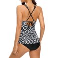 thumbnail image 6 of Charmo Retro Tankini Bath Suits Double Straps Tummy Control Two Piece Swimwear, 6 of 7