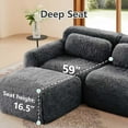 thumbnail image 6 of ZenNook 149" Sectional Couches for Living Room, Comfy Boneless Couch, 4 Seater Cloud Sofa, Compressed U Shaped Couch with 2 Ottomans, Modern Modular Sectional, Plush Floor Sofa, No Assembly (Grey), 6 of 11