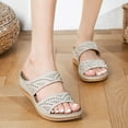 thumbnail image 2 of Vedolay Sandals for Women Sandals for Women Dressy Summer Ankle Buckle Strap Heeled Sandals,Beige 6.5, 2 of 5