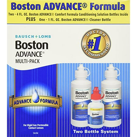 Baush & Lomb Boston Advance Comfort Formula for Rigid Gas Permeable Contact Lenses - Two 4 oz Bottles Plus 1 oz Cleaner