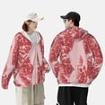 thumbnail image 4 of Balery Red Meat Sudadera ligera de manga larga con capucha y protección solar UPF 50+ para hombre y mujer, ideal para pesca y running-3X-Large, 4 of 7