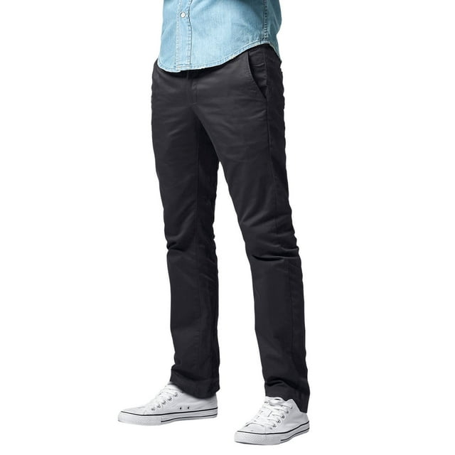 Pantalones Casual para Hombre Ajuste Slim Pierna Recta en Gris Militar
