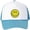 White/Baby Blue, variant on Smiley Face Embroidered Foam Mesh Back Trucker Hat Happy Face Unisex Adjustable Baseball Hat (Navy/Navy)