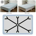 thumbnail image 3 of Luxtrada 6 Sides Heavy Duty Triangle Bed Sheet Clip, Adjustable Elastic Sheet Straps Suspenders Gripper Fastener Holder, Triangle Crisscross Bed Sheet Clips, Fit Round & Square Mattresses, 3 of 6