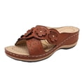 thumbnail image 2 of Sandalias florales informales a la moda para mujer, zapatos de cuña, pantuflas para exteriores Wmkox8yii ytu7967, 2 of 5