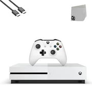 Pre-Owned Microsoft Xbox One S 500GB White Gaming Console with HDMI Cable BOLT AXTION Bundle (Refurbished: Like New)