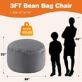 thumbnail image 3 of Simenmax 3FT Bean Bag Chair Beanbag, Oversized Lazy Sofa Living Room Furniture with Removable Washable Cover, 3 of 6