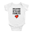 thumbnail image 1 of Breaking Hearts and Blasting Farts Cute Baby Clothing Bodysuits Boy Girl Unisex, 1 of 5