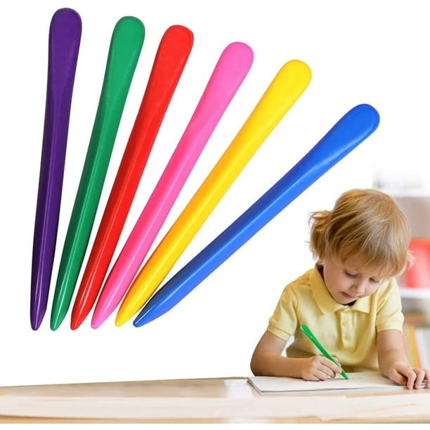 Crayons pour tout-petits, Crayola Crayons, Palm Grip Crayons Set 9 Couleurs  Crayons non toxiques Lavable Peinture Oeuf Crayon Jouets Pour Tout-petit,  Bébé, Enfants, Garçons A