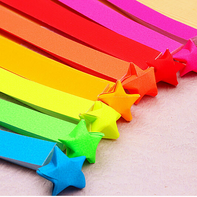 1 Bags 80pcs Origami Lucky Star Paper Strips Folding Paper Ribbons Colo`US
