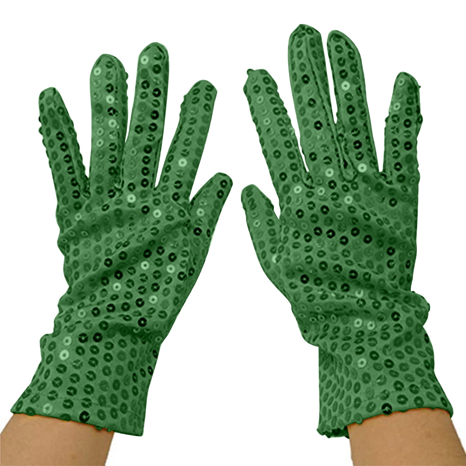 Set De Guantes Largos Verdes Y Peluca De Cabeza Explosiva – Accesorios Para Fiestas De Neón Y Cosplay