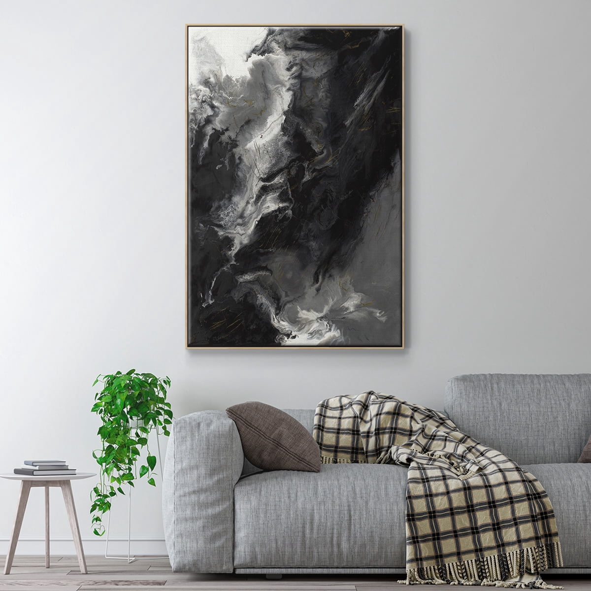 Changes Framed Premium Gallery Wrapped Canvas - Ready to Hang - 27 x 41 - Natural Wood Floating Frame
