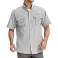 thumbnail image 5 of Men's Short Sleeve Fishing Shirts Sun Protection UV Hiking Cooling Quick Dry Shirts for Summer Beach Casual Tops, 5 of 11