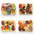 thumbnail image 6 of PLUMEBAY Bamboo Charcuterie Board with Clear Lid, 8-Compartment Cheese and Snack Serving Tray with Handles, 6 of 6