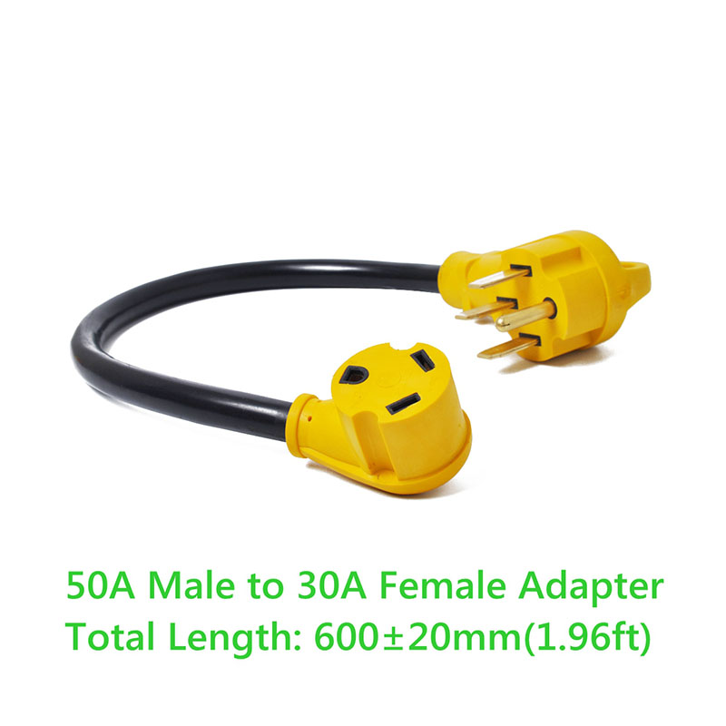 125V 50 Amp Male to 30 Amp Female Adapter RV Electrical Converter Cord