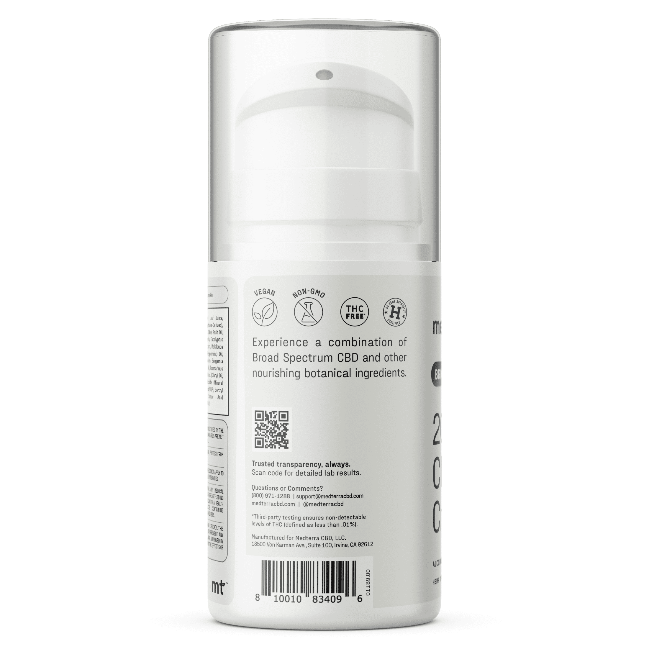 Medterra CBD Broad Spectrum 2000mg CBD Cream, 3.4 fl oz