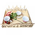 thumbnail image 5 of Wooden Eid Mubarak Party Ramadan Party Food Service Tableware Dessert Pastry Tray Display Stand Decoration, 5 of 6