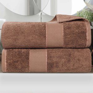 Superior Niles Giza Cotton 2-Piece Bath Sheet Set, Chocolate