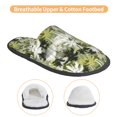 thumbnail image 3 of Balery Hawaii Palms Pantuflas de Casa de Felpa Silenciosas con Diseño Estampado, Zapatillas Cómodas Antideslizantes de Algodón para Interior-Large, 3 of 8