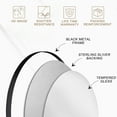 thumbnail image 4 of POSHIONS 24" Aluminum Alloy Frame Circle Round Mirror,Black, 4 of 9