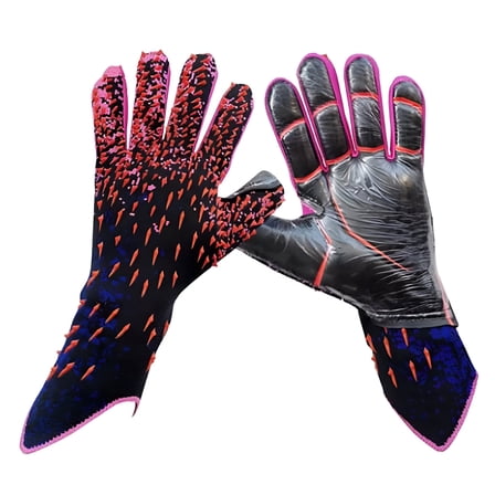 TELOLY Soccer Goalie Goalkeeper Gloves Latex Anti Slip Football Gloves with Strong Grips Palms for Kids Boys