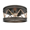 thumbnail image 5 of Wry Lighting Chatham 2-light Flush Mount in Gunmetal Bronze, 5 of 5