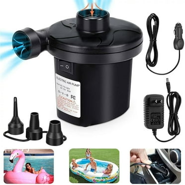 GVDV Electric Air Pump for Inflatables, Portable Air Mattress Pump, Quick Fill Inflatables Mattress Pool Floats Raft Boat