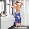 thumbnail image 6 of Butterflies Purple Bath Towel Wrap for Man Adjustable Shower Wrap Button Closure Body Towel for Sauna Gym, 6 of 7