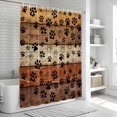 thumbnail image 6 of Burnt Orange Brown Bathroom Shower Curtains with 12 Hooks Polyester Waterproof Shower Curtain for Stalls and Bathtubs Farmhouse Dog Paw Vintage Decorative Bathroom Privacy Curtain 36x78 Inches, 6 of 8