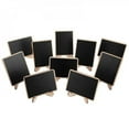 10 Pack Mini Chalkboards Signs with Easel Stand, Small Rectangle Chalkboards Blackboard, Wood
